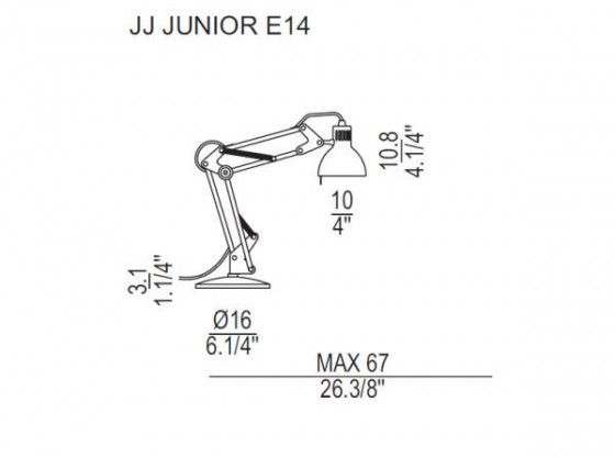 Tischleuchte JJ Junior T von Leucos | Designermöbel Hannover