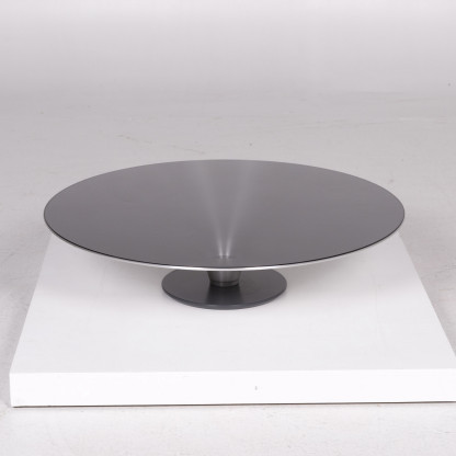 Roche Bobois Ovni Glas Tisch Anthrazit Couchtisch 11399