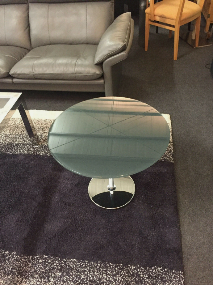 Beistelltisch Podsiadlo Glas/Chrom - Walter Knoll, Ø60cm