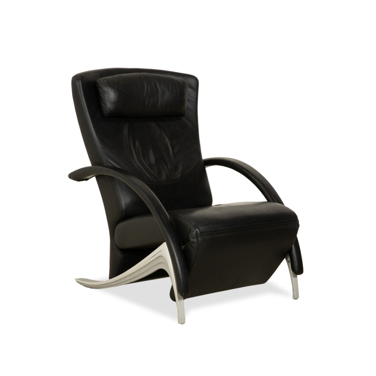 Rolf Benz 3100 Leder Sessel Schwarz manuelle Funktion | Designermöbel Köln