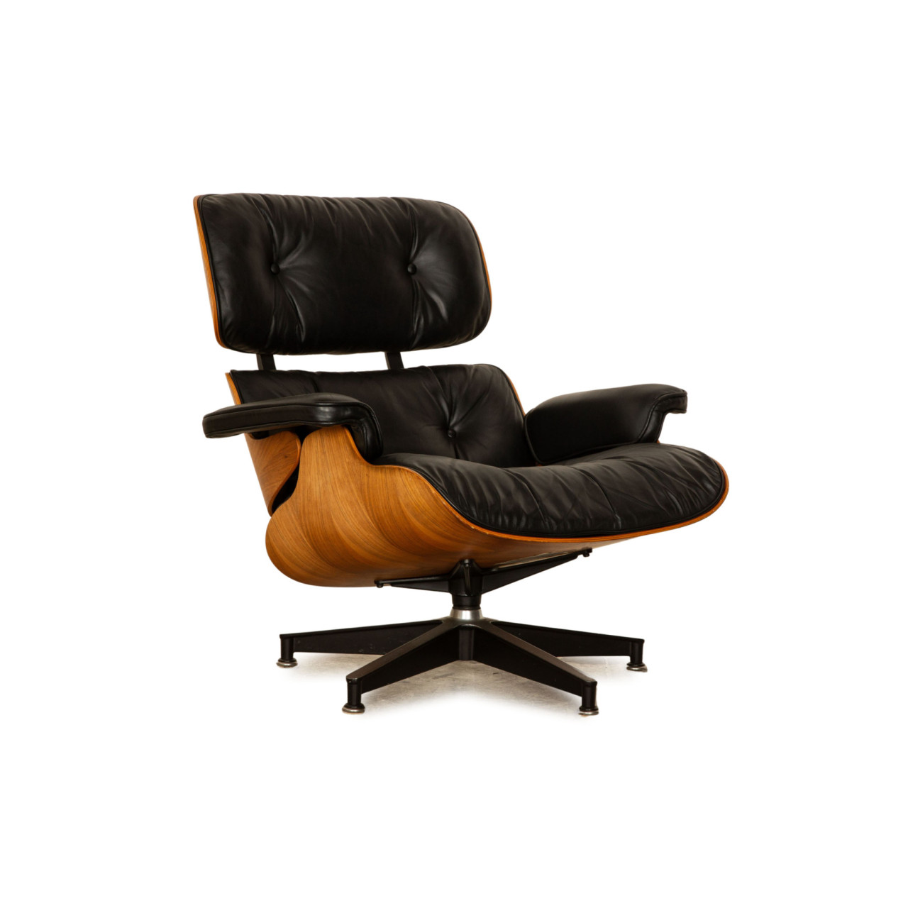 Hermann Miller Eames Lounge Chair (ohne Ottoman) Leder Sessel Schwarz