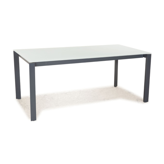 Bonaldo Twice Glas Esstisch Weiß Matt Ausziehfunktion 180/225/270 x 76 x 90 cm | Designermöbel Köln